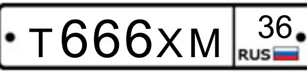 Фотография номера Т666ХМ 36