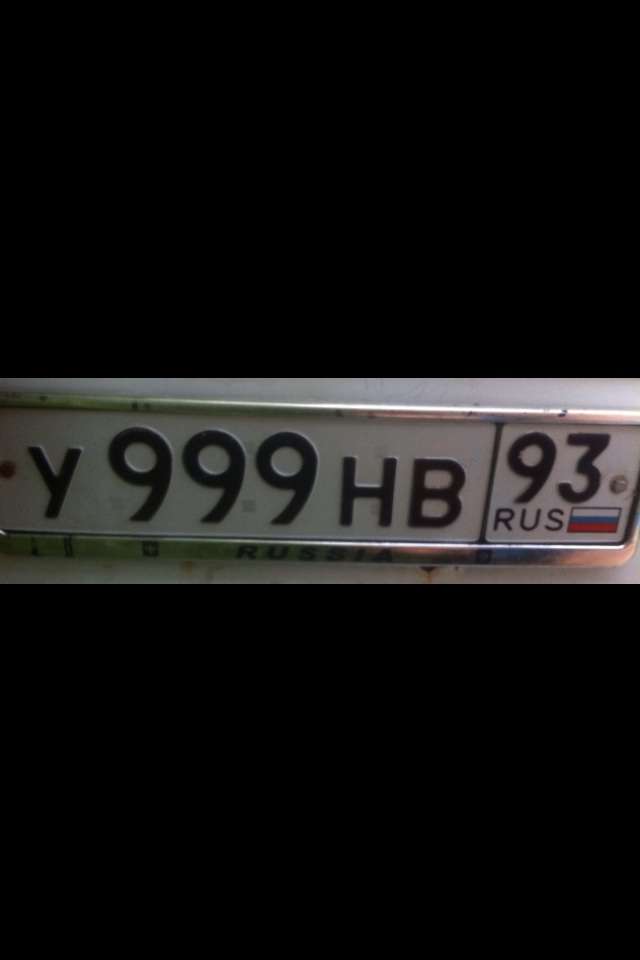 Фотография номера У999НВ 93
