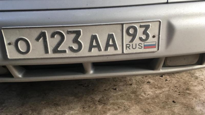 Фотография номера О123АА 93